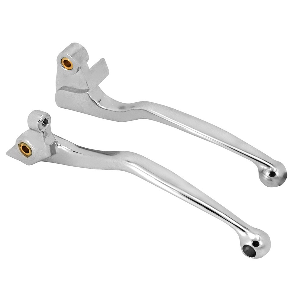 Motorcycle Chrome Brake Hand Clutch Lever Aluminum Left Right Side 2pcs For Yamaha Drag Star XVS400 650