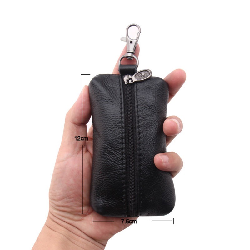 Car Keychain Leather Carabiner Key Holder Outdoor Tools Key Organizer Zipper Bag Keyring Outdoor Camping Equipment