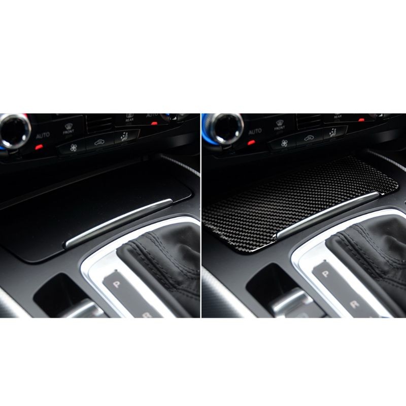 For Audi A4 B8 A5 Q5 Interior Accessories Carbon Fiber Car Center Control Gear B36B