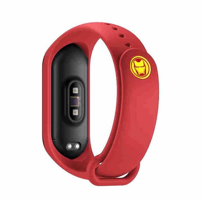 Suitable for Mi Band 3 4 Strap Marvel Spiderman Captain Dollar Iron Man Replacement Silicone Bracelet Mi Band 3 4 Wristband