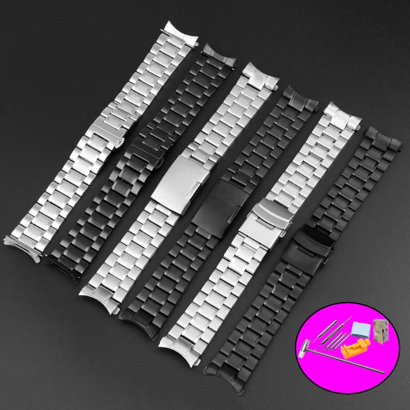 Stainless Steel Watchband Curved Strap Casio EFR-526/303/304/530/556/552 Men's BEM-506/501 Bracelet Wristband 20 22 24mm