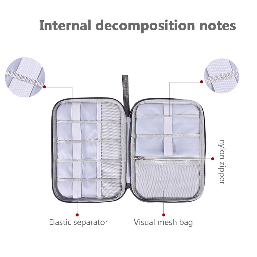 Versatile Storage Bag for Watch Band Strap Case Data Cable Mobile Power Supply Earphone Apple Watch Band Watch Band Storage Case Organizer