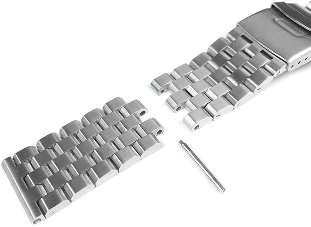 High Quality 5 Rows Engineer Cast Metal Watch Band Stainless Steel Bracelet Straps Replacement Screws Link 20mm/22mm/24mm/26mm