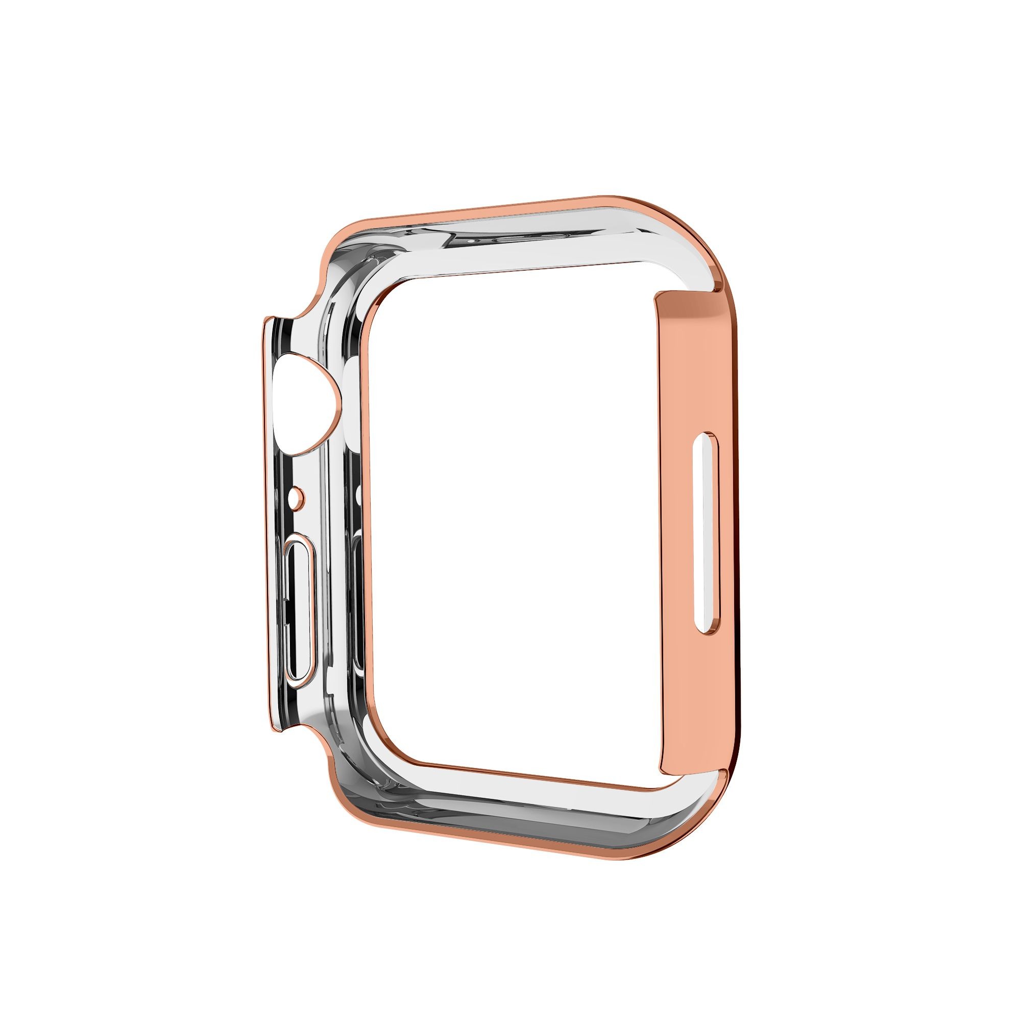 Bling Cover Case For Apple Watch Series 7 45mm 41mm Cover Sparkling Crystal Diamond Plated Bezel Case For Women/Girls Rose Gold