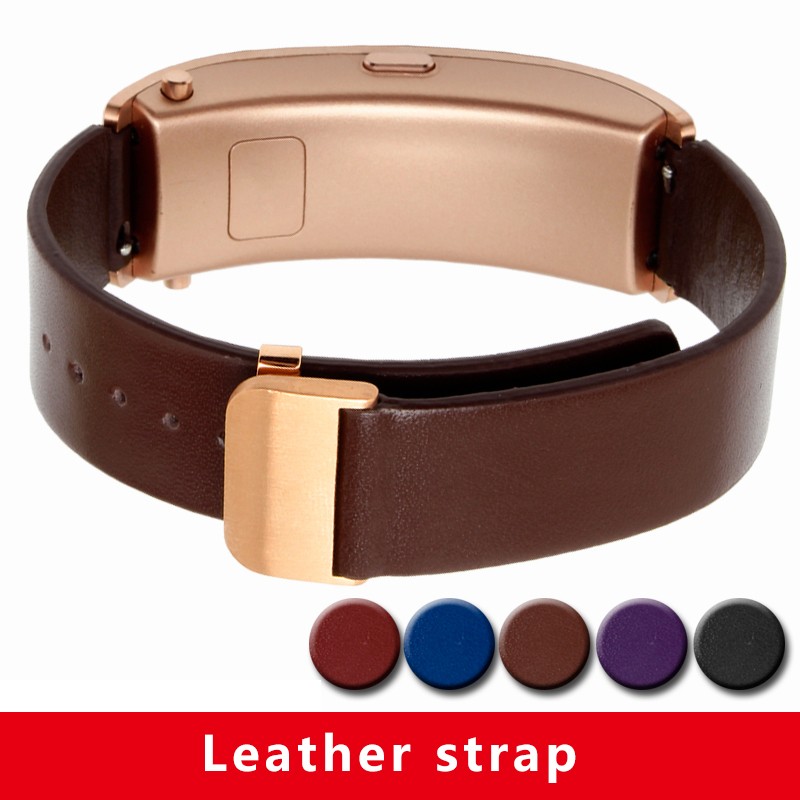 Replacement Leather Strap For Huawei B3/B5 Cowhide Leather Strap With Deployment Buckle