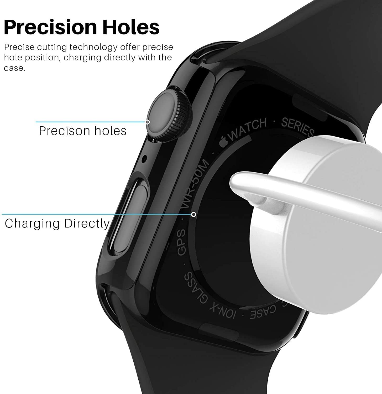 360 Full Bumper Glass Screen Protector Case Cover For Apple Watch Series 7 6 5 4 3 2 1 SE Applewatch IWatch 41mm 45mm 44mm 42mm