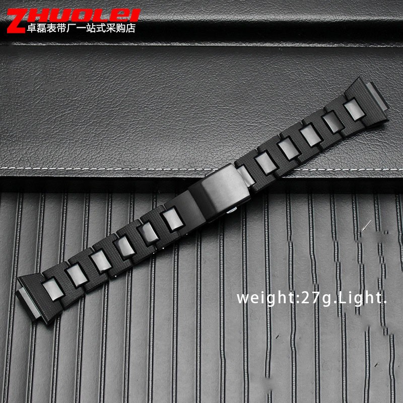 For Casio G-SHOCK DW-5600 DW6900 DW9600 GW-M5610 Black Plastic Strap Stainless Steel Buckle Men Bracelet Band Watch Accessories