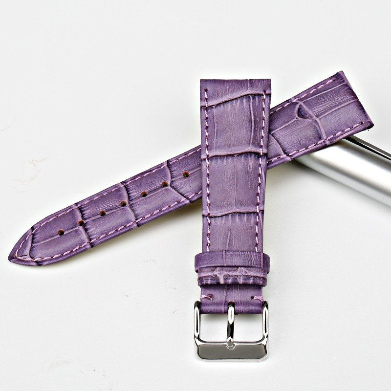 MAIKES High Quality Genuine Leather Watch Band Beautiful Purple Watch Accessories Strap 12mm 14mm 16mm 17mm 18mm 19mm 20mm 22mm