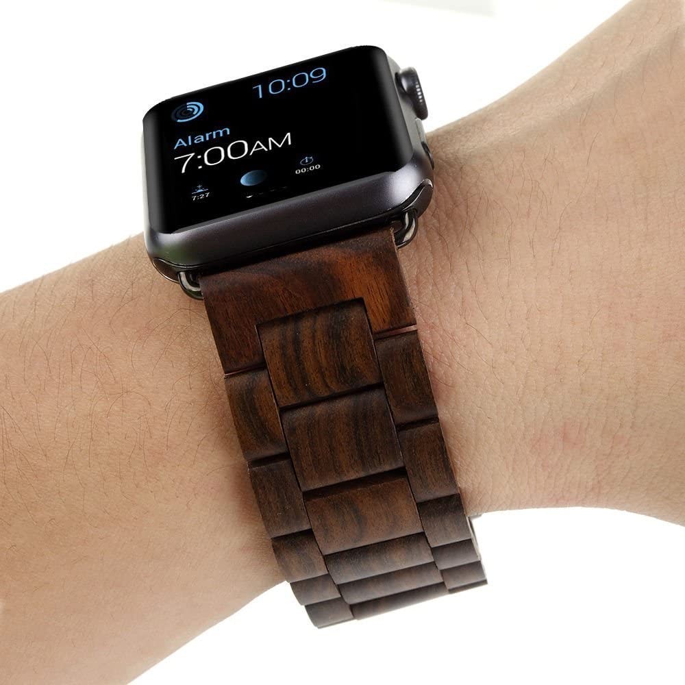 Wooden Watch Strap For Apple Watch Series 6 5 SE 4 3 Band 44mm 38mm 42mm Bracelet Iwatch 5 40mm Strap Wristband Band Accessories