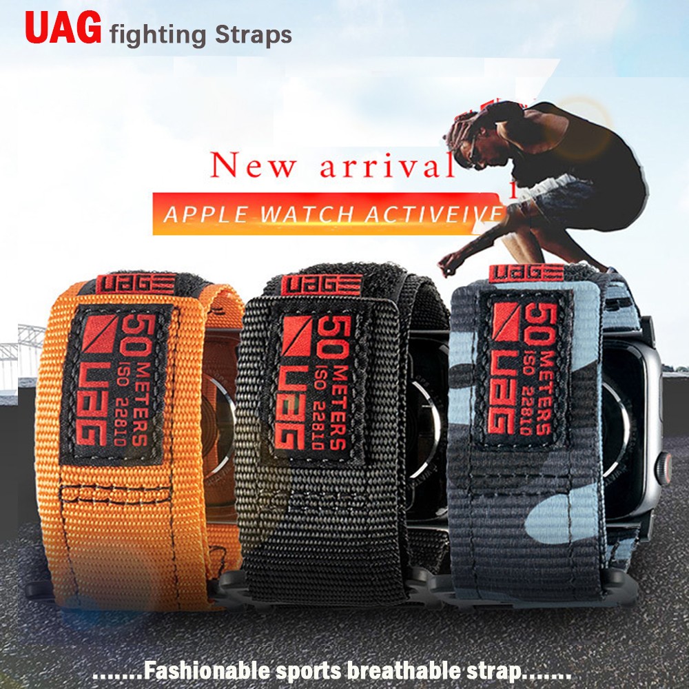 UAG Strap for Apple Watch Band 44mm 40mm Korea 42mm 38mm Nylon Wristband Charms Loop Bracelet iWatch Series 7 6 5 4 Se 41/45mm