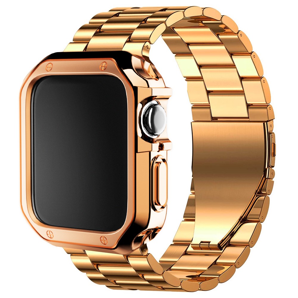 Luxury Stainless Steel Strap + Case for Apple Watch 41mm 45mm 44mm 40mm 42 Band Metal Bracelet for iWatch Serie 7 6 5 4 Wristband