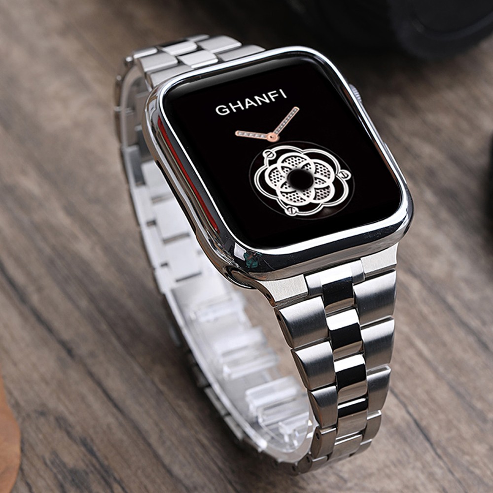 Women Stainless Steel Slim Bracelet For Apple Watch Band 40mm 38mm 42mm 41 45mm For iWatch SE/6/5 7 Luxury Metal Lady Thin Strap