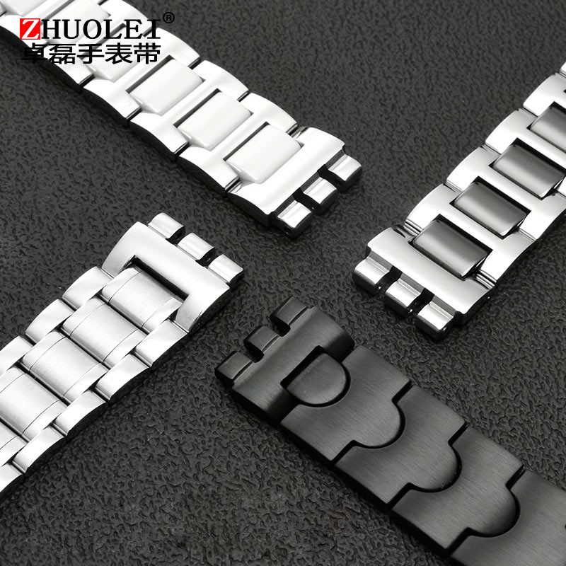 For Swatch Solid Core Metal Bracelet Concave Convex Watch Chain YCS YAS YGS Iron Men and Women Steel Ceramic Watchband