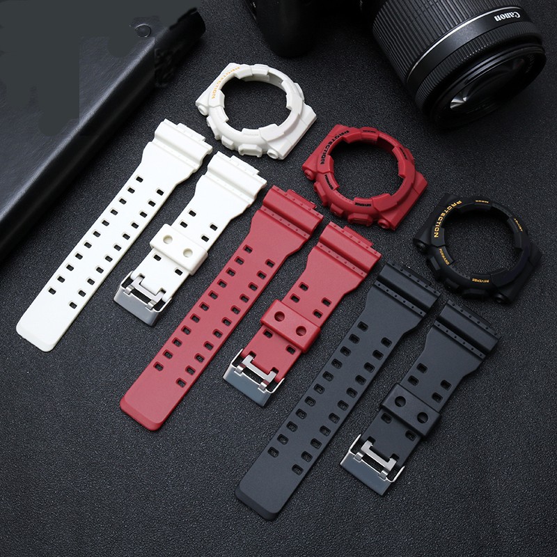 Soft Silicone Rubber Strap For Men And Women Shiny Bracelet Replacement Strap For G Shock GD GA GLS-100 110 120 Resin Watch