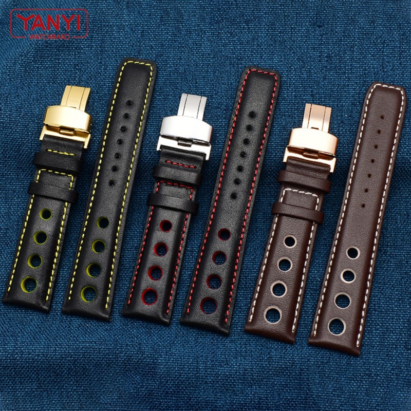 Genuine Leather Bracelet for Tissot Sports Racing Series PRS516 T91 1853 Top Layer Cowhide Watch Band 20mm for Chopin Watchband