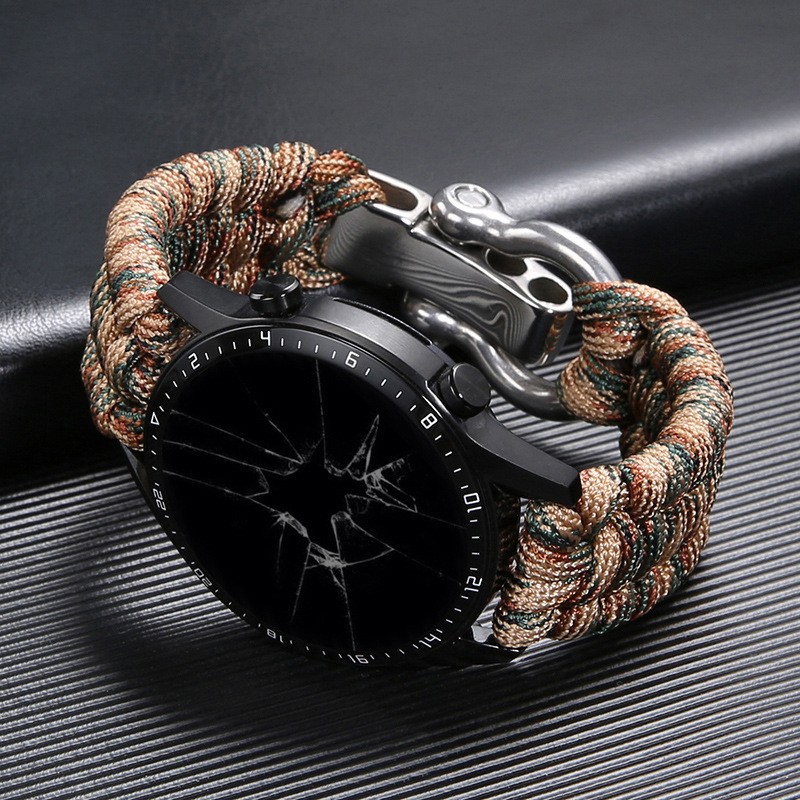 Braided Nylon Band 20 22mm Strap For Samsung Galaxy Watch 4 Classic 40/44mm 42/46mm 3 41/45mm For Huawei Watch GT/GT2/2e Amazift