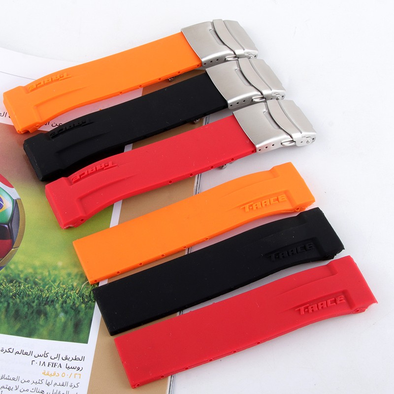 Sport Silicone Watch Bands For Tissot T048 T048.417 Watchband Watch T-Race T-Sport Watchband Waterproof Bracelet Soft Rubber