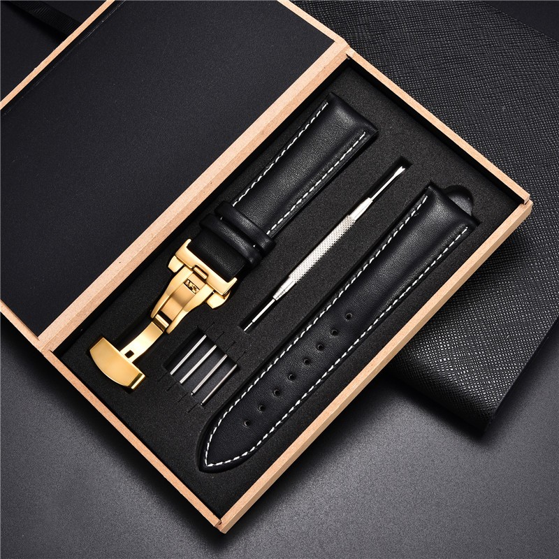 Leather Strap with Box for Huawei Watch GT 2 46mm 42mm GT2 Pro Band Bracelet for Honor Magic ES 20mm 22mm Wristwatches