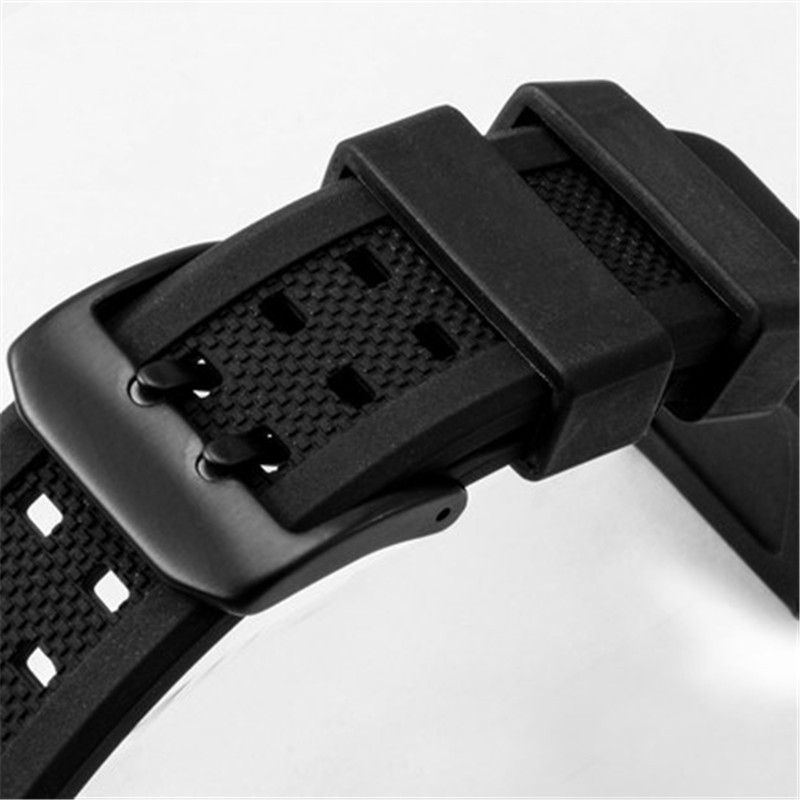 Silicone Watch Band, 23mm, Water Resistant, Black, for Luminox 7251, 3050, 3051, 6402