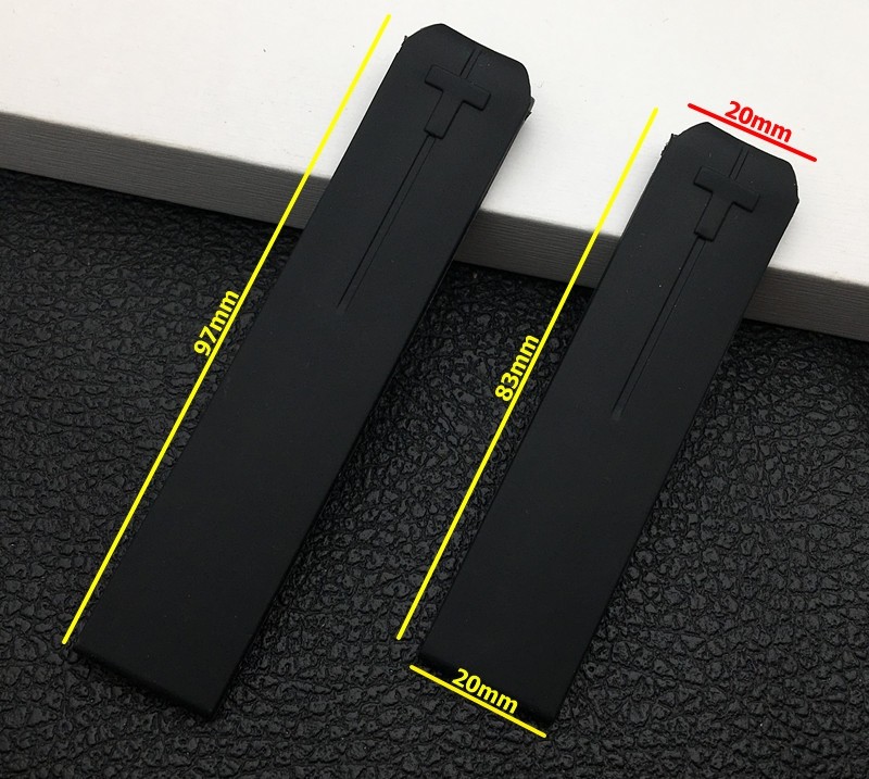 Silicone Rubber Watch Strap, 20mm, Fit for Tissot, for T-Touch 2 II, T047420A, T013420 Z353, Free Tools