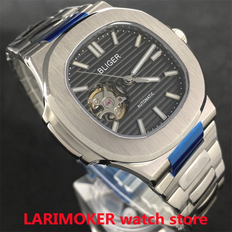 40mm Fashion Men's Watch Square Watch NH38 Automatic Movement Brown Blue White Green Black Sapphire Glass Stainless Steel Bracelet