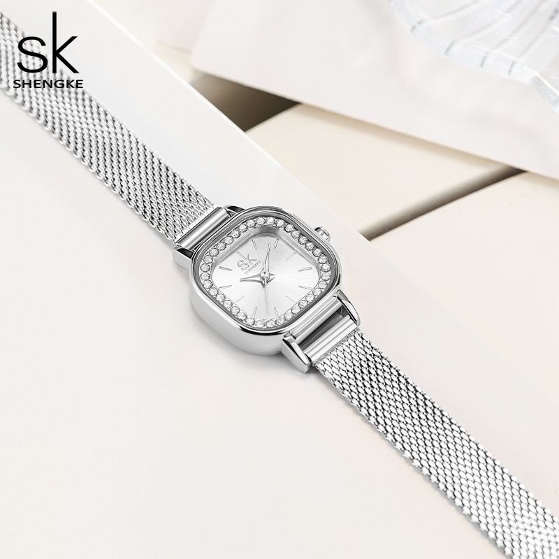 Business men watches birthday gift ladies wristwatch quartz crystals minimalist style rhinestone square dial dress accessories