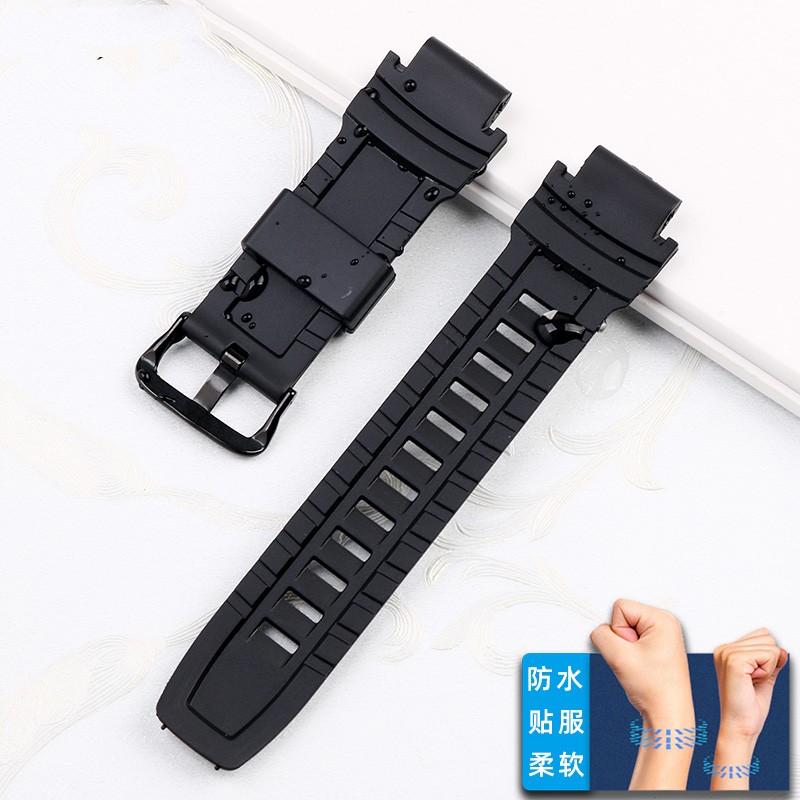 Rubber Wrist Strap For Casio PROTREK PRG-260/270/550/250 PRW-3500/2500/5100 Replacement Black Bracelet 18mm Silicone Watches