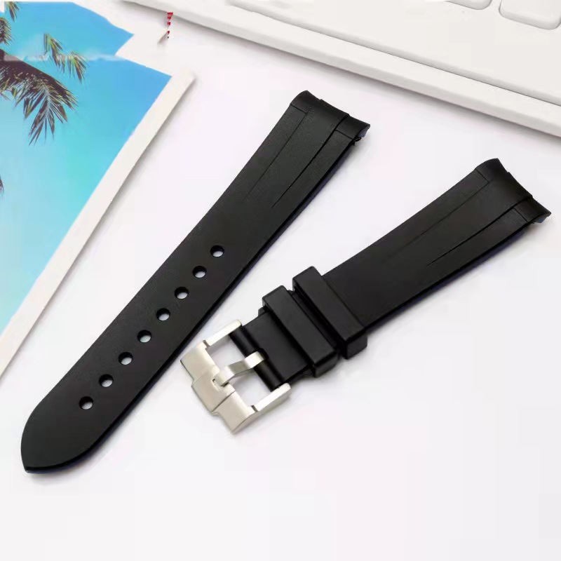 20mm 22mm High Quality Two Colors Croved End Waterproof Rubber Silicone Watches Straps Bands Fit For Watches ROX SUB