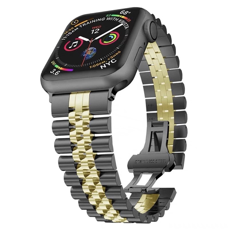 Metal Bracelet Band for Apple Watch 41mm 45mm 40mm 44mm Stainless Steel Sport Wrsitband for iWatch Series 7 Se 6 5 4 Watches