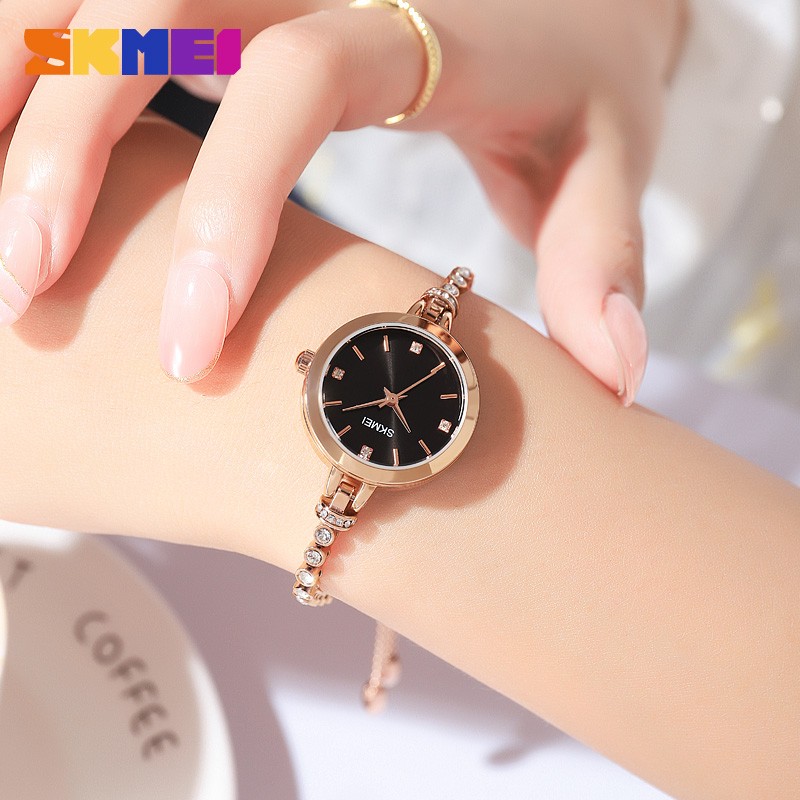 SKMEI Luxury Women's Quartz Watch Fashion Ladies Thin Casual Watches Female Girl Dress Watch 3Bar Waterproof Relogio Feminino 1854