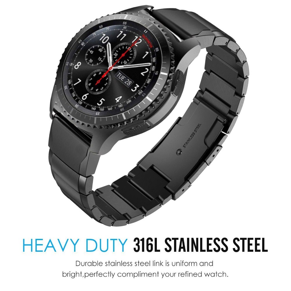 20 22mm Stainless Steel Strap For Huawei Watch GT Amazfit Bip Pace Samsung Galaxy Active Watch 42 46mm Watch Strap Bracelet