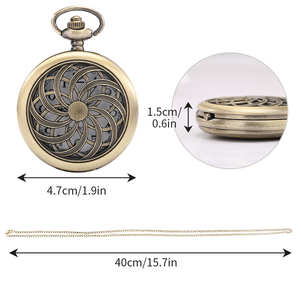 Personalized custom men women quartz pocket watch with thick chain Japan animation personality style neutral fashion watches