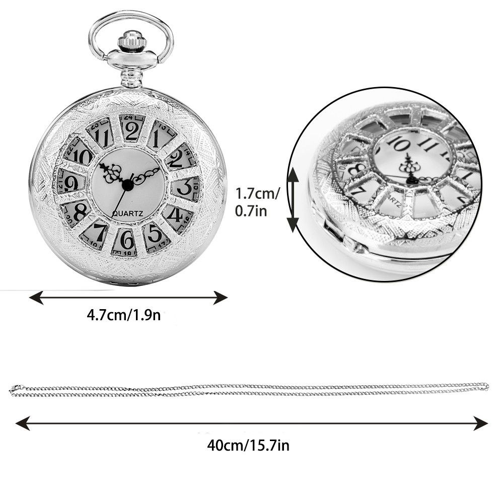 New Advance Sense Silver Women Men Leisure Chain Pocket Watch Hollow Surface Couple Watches Valentine's Day Intimate Gifts