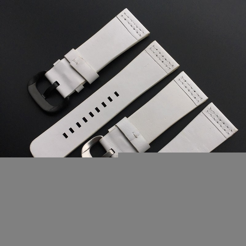 28mm*24mm Calf Leather Pure White Leisure Style Wristband Watch Band Strap Strap for Seven Friday M1 M2 P3 SF Bracelet