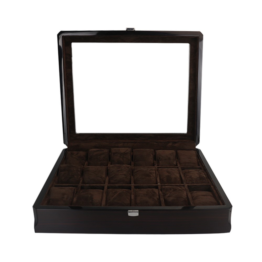 Black Watch Organizer Box Men Case Wood Casket Wooden Display Box Luxury Watches Rectangle Cabinet 6 Seat Man Storage Box