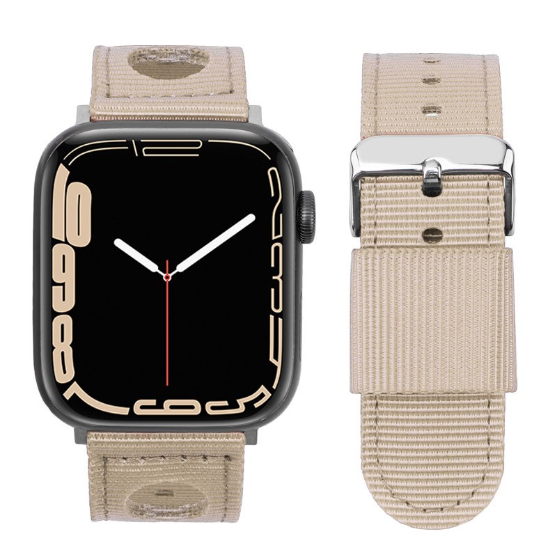 Nylon Strap Fit For Apple Watch iwatch7 High Quality Nylon Watch Strap For Apple Watch 7 6 5 4 3 2 1 Round Hole Waterproof Band