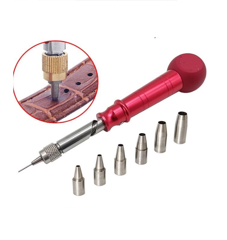 0.8mm to 4.0mm hole punch tool for making holes in leather watch strap W1460