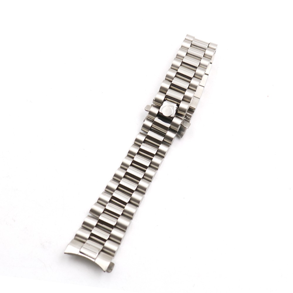 Carlywet 20mm Wholesale Silver Hollow Curved End Screw Quick 316L Stainless Steel Replacem Band Belt Jubilee Old Style Bracelet