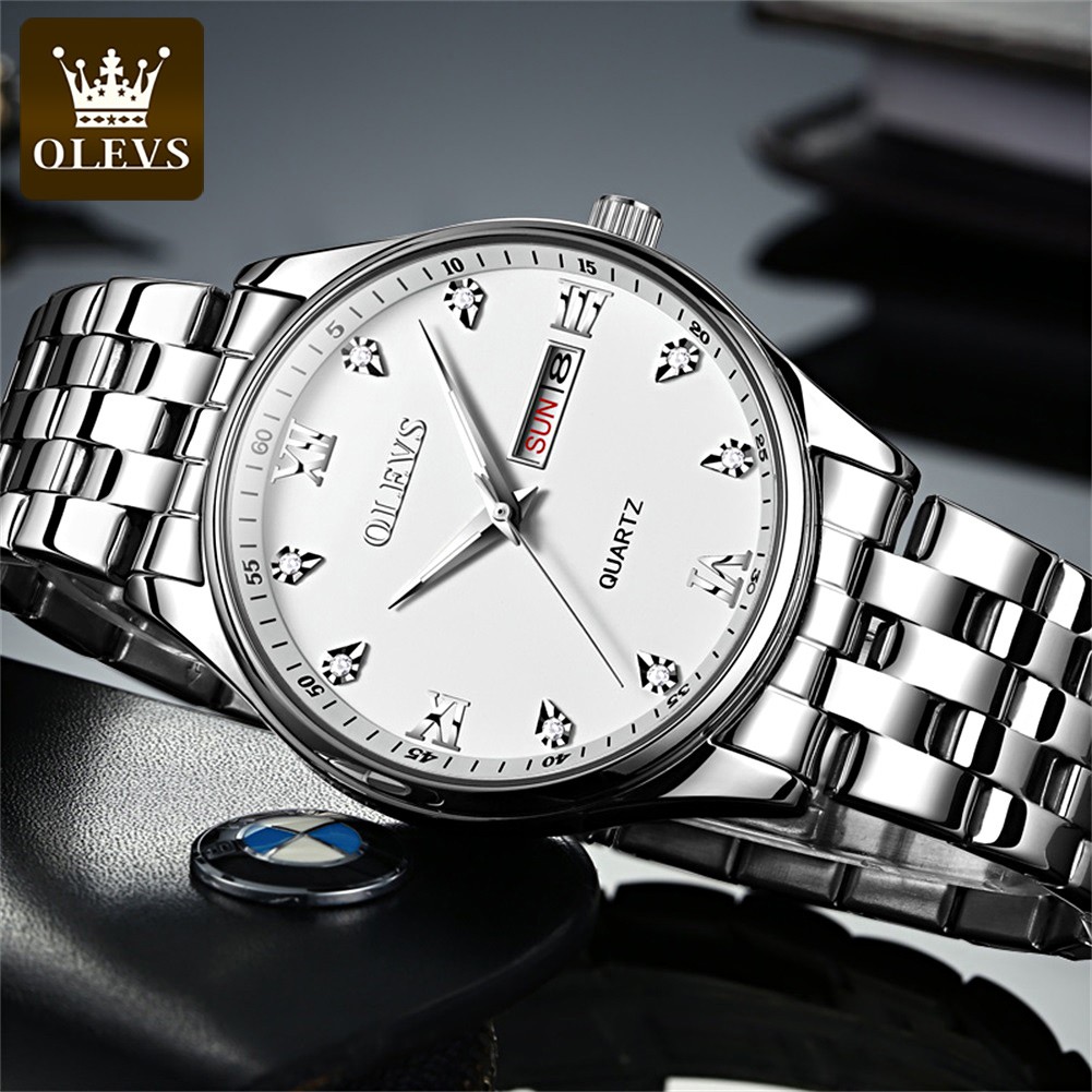 New High Quality Luxury Business Watch Men Quartz Wrist Watch Stainless Steel Classic Sports Watch Relogio Masculino