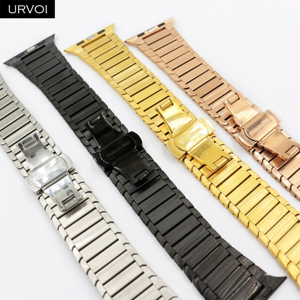 URVOI الفرقة لساعة أبل 7 6SE5 4 3 ربط سوار حزام ل iWatch 41 45 ملليمتر عالية الجودة الفولاذ المقاوم للصدأ قابل للتعديل الفرقة Gen.6th