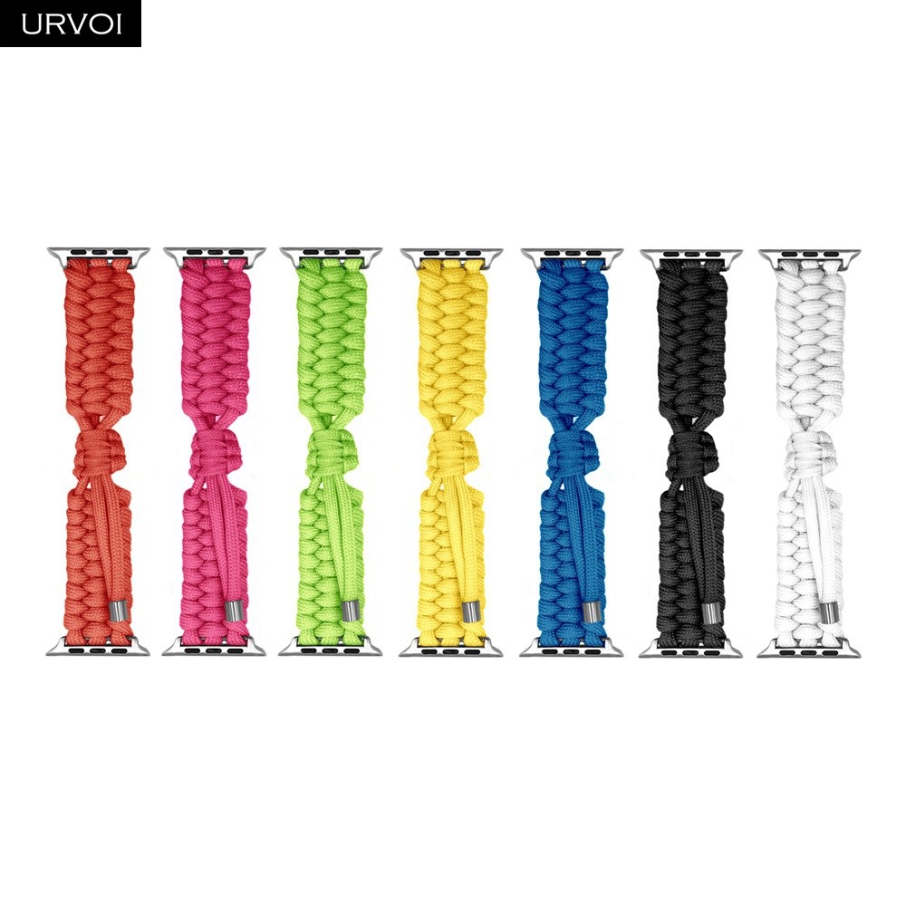 URVOI Parachute Lanyard Band for Apple Watch Series 7 6 SE 5 4 321 Stretch Buckle Rope Strap for iWatch outdoor Design 40 44mm