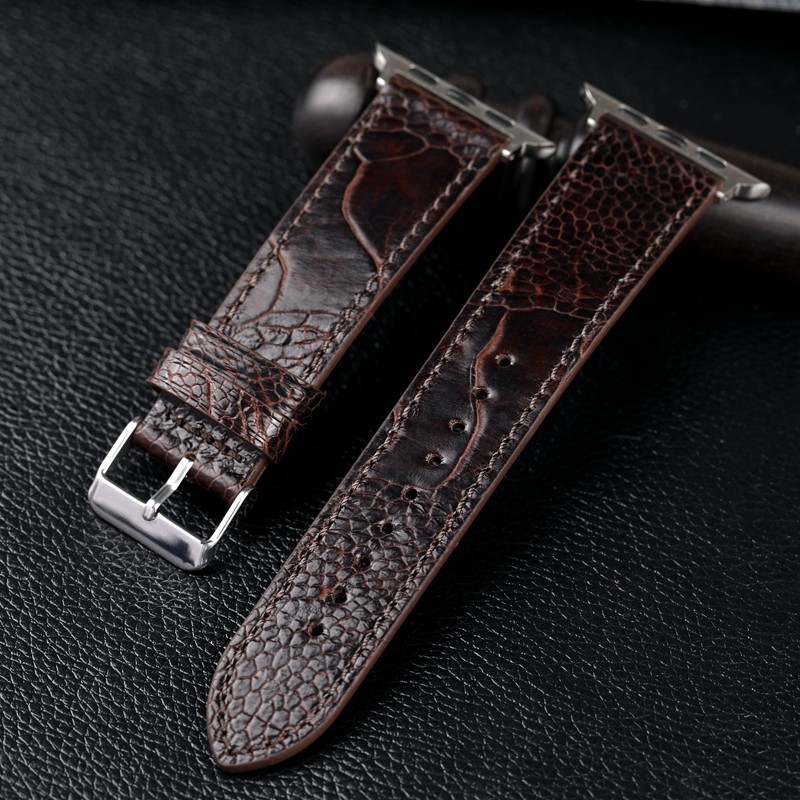 South African Ostrich Foot Leather Watchband Suitable For iwatch 44 42 40 4145mm Apple Watch Bracelet Handmade Genuine Leather