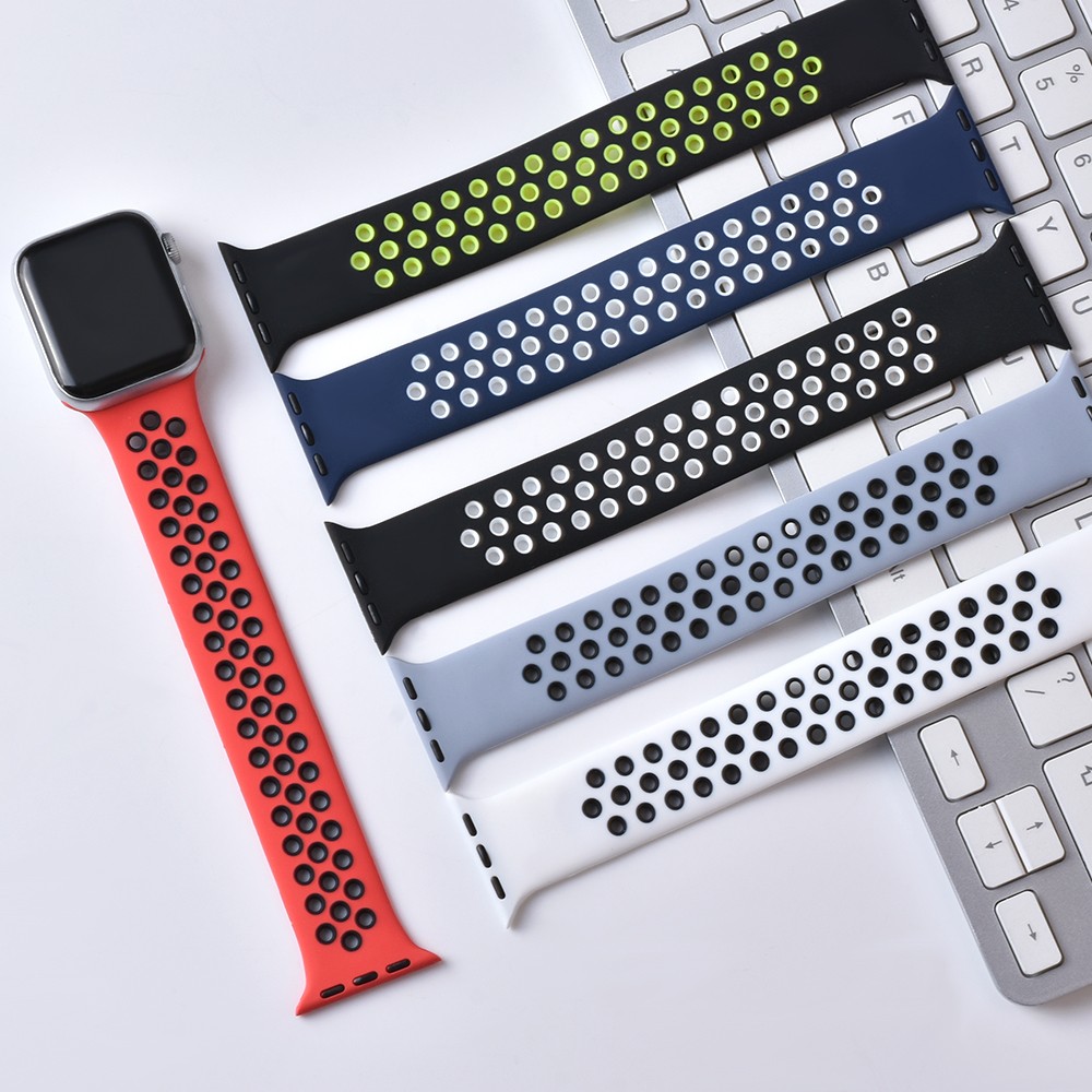 Solo Loop Strap for Apple Watch Band 44mm 40mm 38mm 42mm Breathable Silicone Flexible Strap Bracelet Band iWatch Series 3 4 5 SE 6