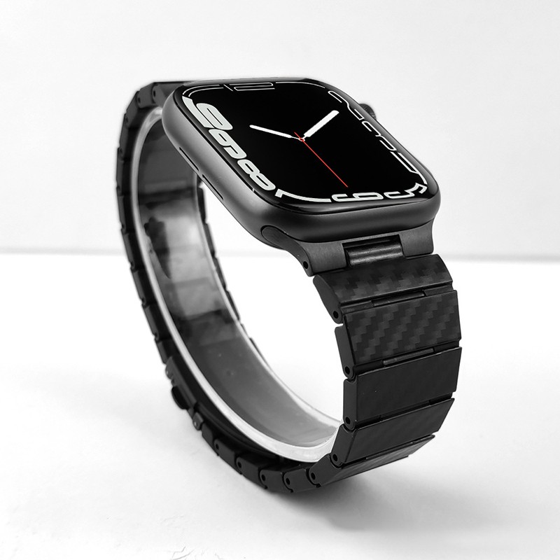 Carbon Fiber Strap for iWatch Series 7 6 SE 5 4 for Apple Watch Band 45mm 41mm 44mm 40mm 42mm 38mm Surface Watchbands