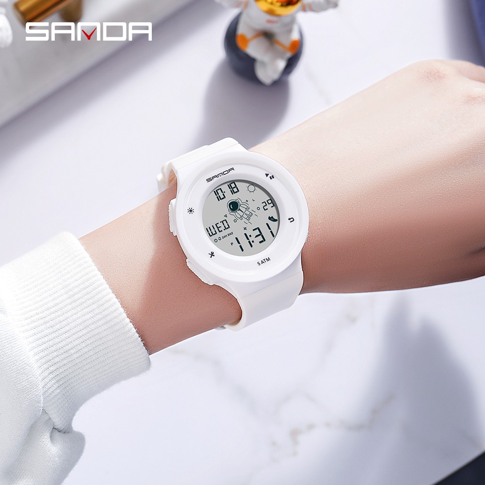 SANDA 2022 New Fashion Sport Women's Watches Digital Watch Waterproof Female Watch 5ATM Waterproof Relogio Feminino 2121