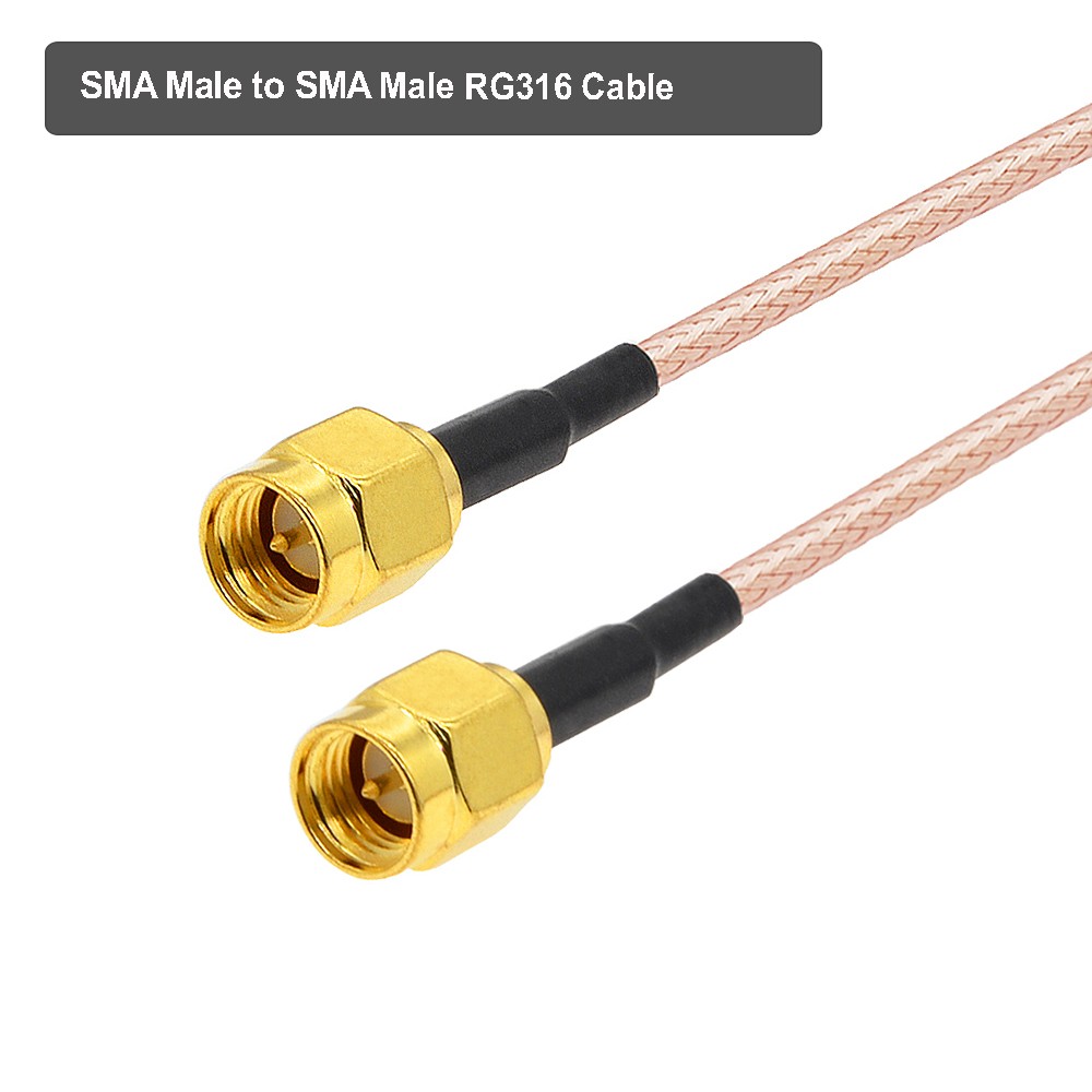 RG316 SMA Male to SMA Male RF Plug Pigtail Jack Connector WIFI Extension Cable RF Coaxial Wire Adapter Wire BEVOTOP 5cm-30m