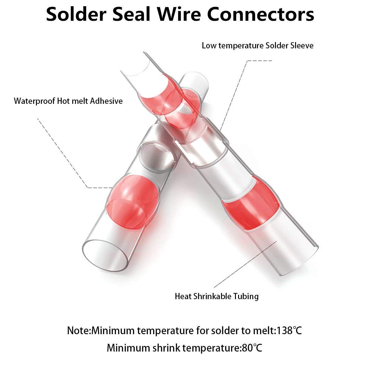 800pcs Insulator Welding Wire Connectors - Heat Shrink Welding Butt Connectors - Welding Connecting Kit - Auto Insulated Waterproof