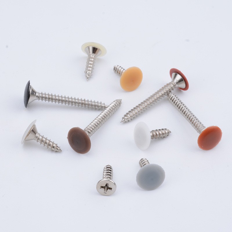 100pcs/bag Plastic Nuts Bolts Covers Outer Protective Caps Practical Self-tapping Screws Cover Decorative Furniture Hardware