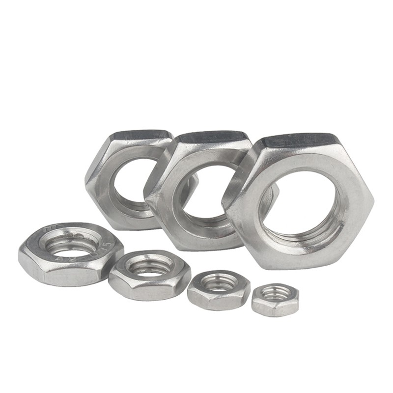 Carbon Steel Thin Nut Thin Nut Zinc Thin Nut White Color Zinc Thin Nut M7 M8 M9 M10 M12 M14 M16