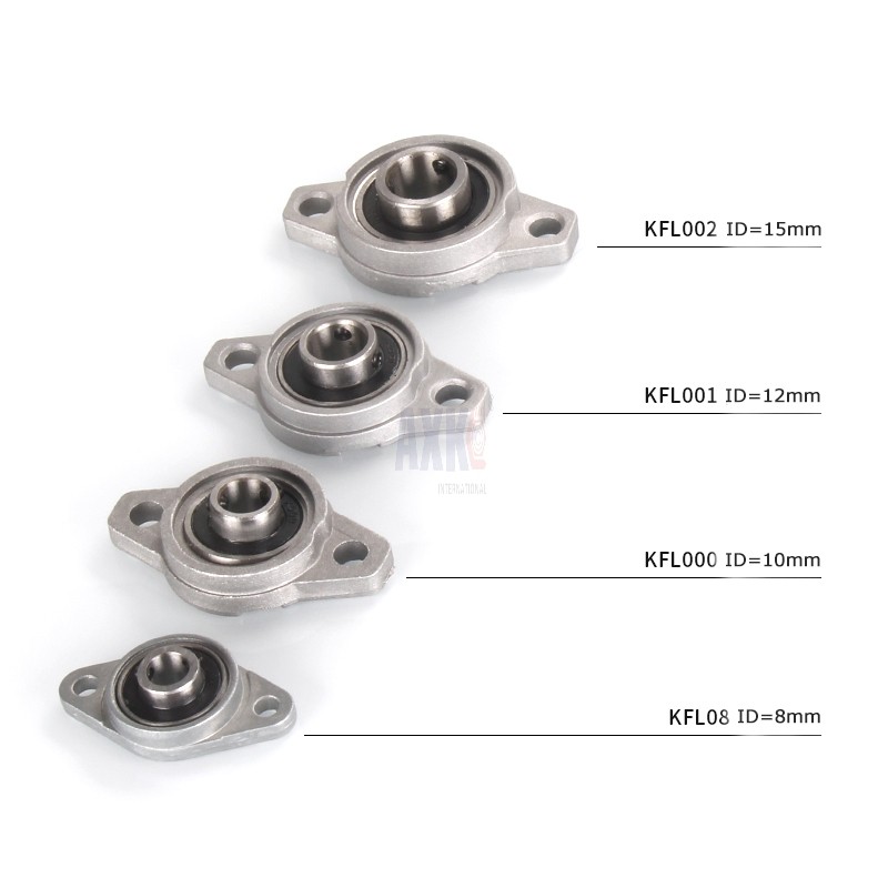 1pc Zinc Alloy Diameter 8mm to 30mm Ball Bore Ball Bearing Mounted Support Kfl08 Kfl000 Kfl001 Kp08 Kp000 Kp001 Kp002